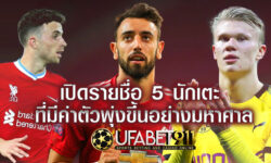 แพงไปอีก! เปิดรายชื่อ 5 นักเตะ ที่มีค่าตัวพุ่งขึ้นอย่างมหาศาล